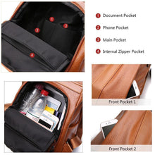 Load image into Gallery viewer, PREMIUM™ Premium Leather Three Way Anti-Thief Women&#39;s Backpack
